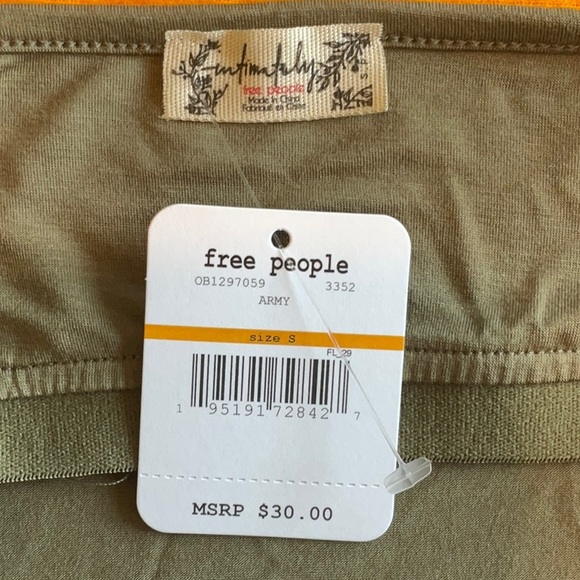 Free People Army Green Shelf Bralette Cami, NWT - Picture 13 of 16